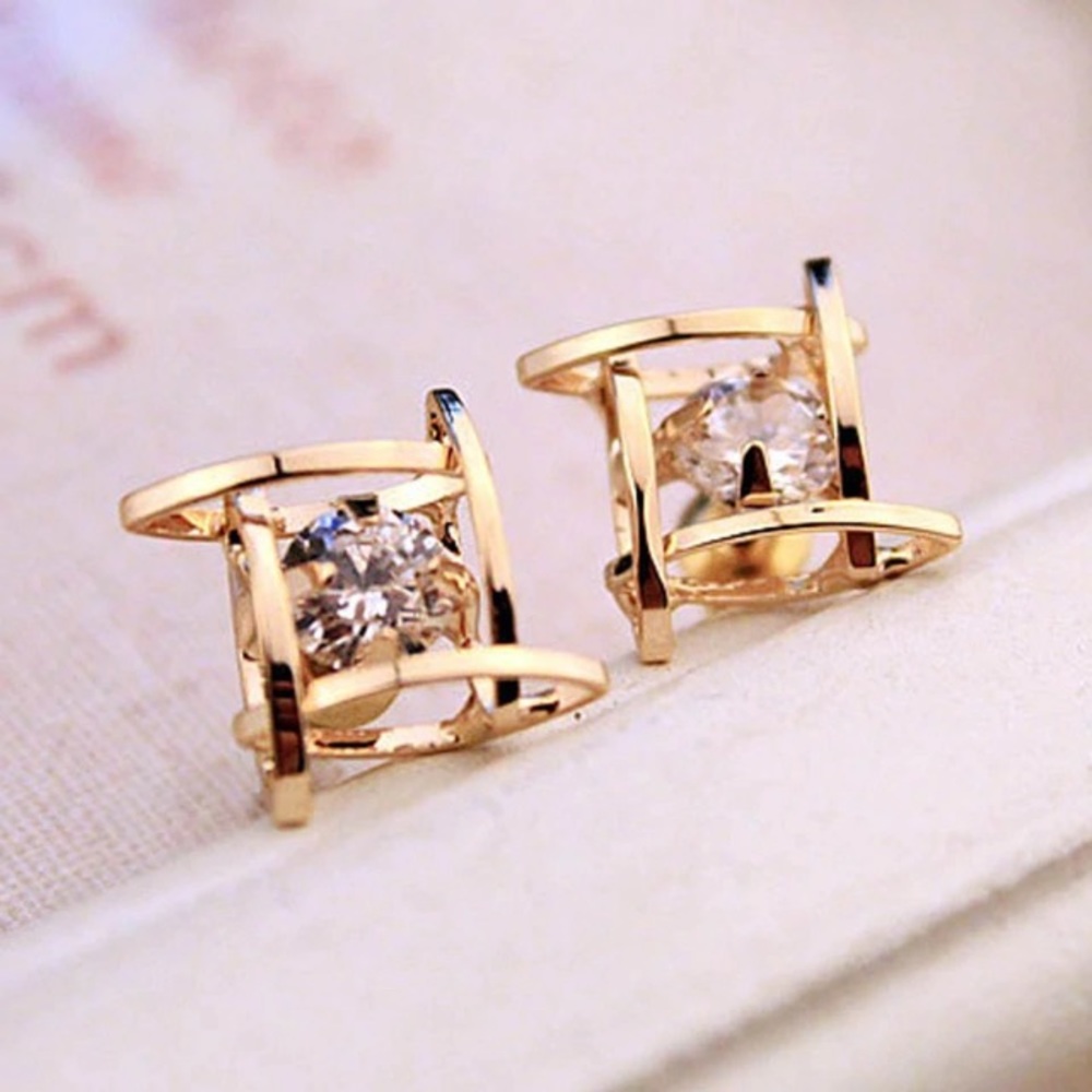 CAGED DIAMOND CZ STUDS!💎💙💎💲FIRM or ➕BUNDLE➕% - Picture 3 of 6